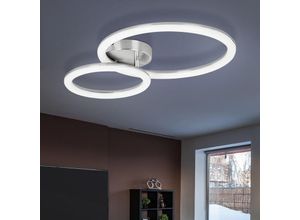 4059157154483 - Etc-shop - led Design Decken Strahler Ringe Lampe Wohn Ess Zimmer Beleuchtung Flur Leuchte nickel matt