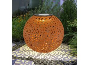 4059157154926 - Etc-shop - led Außen Steck Leuchte solar Kugel rost Garten Beleuchtung Blumen Design Deko Erdspieß Terrassen Balkon Lampe