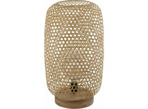 4059157157255 - Etc-shop - Stehleuchte Bambus Rattan Stehlampe Bambus Lampe natur Stylisch 1x 6 Watt 1x 810 Lumen warmweiß LxBxH 275x215x29 cm Wohnzimmer