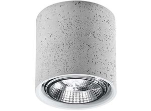 4059157158115 - Etc-shop - Deckenleuchte Deckenlampe Grau Beton Rund h 14 cm Wohnzimmer Schlafzimmer Küche