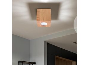 4059157158368 - Etc-shop - Deckenleuchte Deckenlampe Würfel Holz h 10 cm Wohnzimmer Schlafzimmer Esszimmer