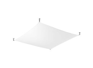 4059157158900 - Deckenleuchte Deckenlampe Chrom Weiß Stoff Glas Stahl l 140 cm Wohnzimmer Küche