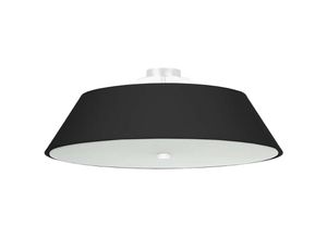 4059157159426 - Etc-shop - Deckenleuchte Deckenlampe Weiß Schwarz Glas Stoff Wohnzimmer Schlafzimmer Küche