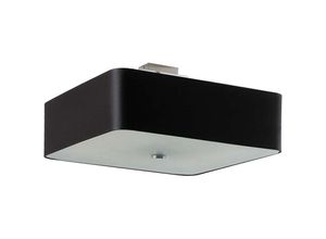 4059157159648 - Etc-shop - Deckenleuchte Deckenlampe Weiß Schwarz Stoff Glas Stahl Wohnzimmer Schlafzimmer