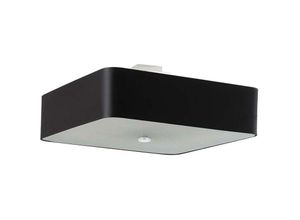 4059157159662 - Etc-shop - Deckenleuchte Deckenlampe Weiß Schwarz Stoff Glas Wohnzimmer Schlafzimmer Küche