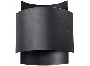 4059157161092 - Up Down Leuchte Innen Wandlampe Treppenhaus Wandleuchte schwarz aus Stahl indirekte Beleuchtung 1x G9 LxBxH 23x22x11 cm