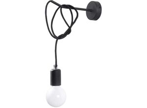 4059157162143 - Etc-shop - Wandleuchte Wandlampe Schwarz Hängend Stahl h 100 cm Wohnzimmer Schlafzimmer