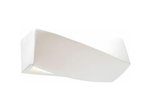 4059157162365 - Etc-shop - Wandlampe Keramik weiß E27 Wandleuchte Innen Oben und Unten Treppenhaus Lampe Wand Leuchte bemalbar 1x E27 LxH 30x12 cm