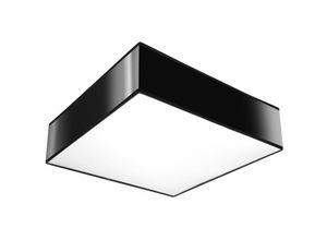 4059157162884 - Etc-shop - Deckenlampe Eckig schwarz Deckenleuchte quadratisch Deckenleuchte Quadrat pvc Stahl 2x E27 LxBxH 35 x 35 x 12 cm Wohnzimmer