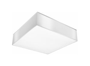 4059157162907 - Deckenlampe Eckig weiß Deckenleuchte quadratisch Deckenleuchte Quadrat PVC Stahl 2x E27 LxBxH 35 x 35 x 12 cm Wohnzimmer