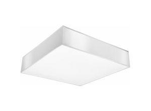 4059157162938 - Etc-shop - Deckenlampe Eckig weiß Deckenleuchte quadratisch Deckenleuchte Quadrat pvc Stahl 3x E27 LxBxH 45 x 45 x 12 cm Wohnzimmer