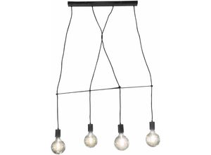 4059157164581 - Etc-shop - Pendelleuchte 4 flammig Retro Lampenfassung Vintage mit Kabel Pendel Deckenleuchte Fernbedienung Dimmbar Farbwechsel 4x 9 Watt 4x 806