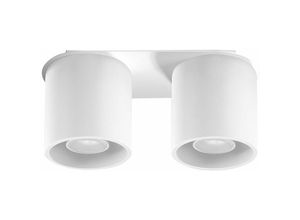 4059157164994 - Etc-shop - Weiße Deckenleuchte für die Küche Aluminium runde moderne Deckenlampe Loft 2 flammig Spot LxBxH 26x12x11 cm Esszimmer