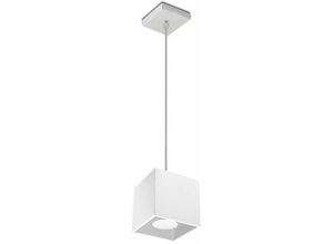 4059157166974 - Etc-shop - Pendelleuchte Zylinder Decken Pendelleuchte Esszimmer Lampen modern Aluminium weiß 1x GU10 LxH 10x80 cm Wohnzimmer