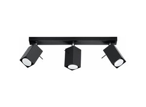 4059157167216 - Deckenleuchte 3 flammig modern Deckenspot Spotlampe Deckenstrahler verstellbar schwarz Strahler verstellbar Stahl 3x GU10 l 45 cm Wohnzimmer