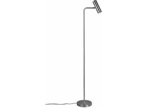 4059157167933 - Stehleuchte modern Stehlampe mit verstellbarem Spot silber Wohnraum Designlampe Lese Spot Strahler nickel matt led 5 Watt 400lm warmweiß h 151 cm