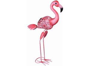 4059157169821 - Etc-shop - Solarlampen für Außen Figur Garten Skulptur Außenleuchte Solar Gartenlampen Flamingo Form mit Erdspieß pink 1x led h 74 cm