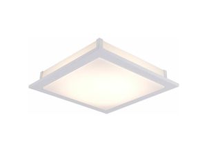 4059157171442 - Etc-shop - led Deckenleuchte eckig Esszimmer Deckenpanel Wohnzimmer Deckenlampe weiß aus Stahl und Glas 1x led 18W 1506Lm warmweiß LxH 385x65 cm