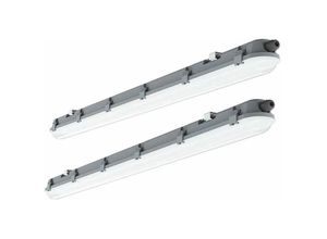 4059157171473 - Etc-shop - led Feuchtraumleuchte kaltweiß led Werkstatt Deckenleuchte 60 cm Reihenschaltung Röhre IP65 1x led 18W 2160lm 6400K Keller Garage 2er