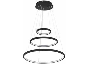 4059157171930 - Etc-shop - Hängeleuchte Wohnzimmer led Pendelleuchte Ring Hängelampe Esstisch dimmbar höhenverstellbar schwarz 1x led 1x 57 Watt 1x 2200 lm DxH