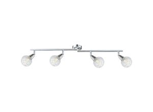 4059157177000 - Deckenleuchte Chrom deckenleuchte Glas Aluminium Deckenlampe bewegliche Spots Schlafzimmer mit verstellbaren Strahlern 4x LED 3W 300Lm warmweiß L