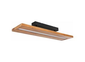 4059157179387 - Etc-shop - Deckenlampe Holzoptik led Wohnzimmerlampe Holzleuchte Schlafzimmer Metall opal schwarz braun 1x led 25W 1380Lm 3000K HxLxB 195x80x20cm