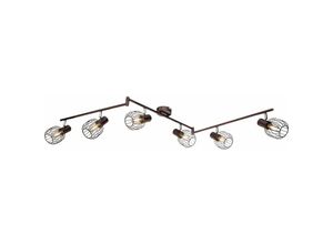 4059157186958 - Etc-shop - Decken Lampe Leuchte Metall Chrom Bronze Braun Spots Beweglich Schlaf Zimmer