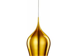 4059157187887 - Etc-shop - Pendelleuchte Esstischleuchte gold Wohnzimmer Hängelampe Aluminium Glocken-Design 1x E27 DxH 24 x 160 cm