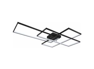 4059157189157 - Deckenlampe Wohnzimmer led Deckenleuchte dimmbar mit Fernbedienung Tageslichtlampe Decke schwarz led 80W 2800Lm 3000-6000K LxBxH 117x80x11 cm