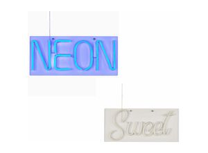 4059157193772 - Etc-shop - Neonschild led Wand Neon Sign Schriftzug Gaming Zimmer Beleuchtung usb Kabel Neonlicht in pink blau led BxH 45 x 20 cm 2er Set