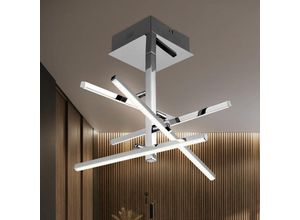 4059157195110 - Deckenleuchte Deckenlampe Wohnzimmer chrom in quadratischem Design mit verstellbaren Stäben Metall Acryl 4x led 4x 4 Watt 4x 320 lm warmweiß LxBxH