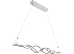 4059157195370 - Etc-shop - Pendellampe Hängelampe Hängeleuchte geschwungenes Design Glaskristalle chrom Fernbedienung dimmbar cct Schaltung 1x led 30 Watt 2945