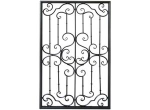 4059157198425 - Wanddeko Außen Blumenranke Rankhilfe Garten schwarz Rankgitter Balkon Metall in Gunmetal LxBxH 55 x 15 x 90 cm