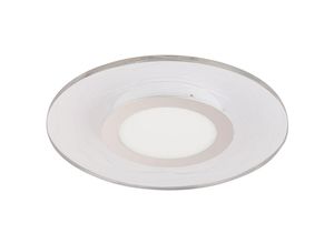 4059157200166 - Deckenleuchte rund 45 cm Deckenlampe LED für Wohnzimmer Acryl satiniert mit Dekorlinien 18W 1000lm 3000K DxH 35x45 cm