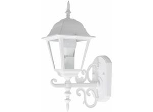 4059157200333 - Etc-shop - Außenleuchte Außenlampe Wandlampe Laterne Garten Eingangslampe Aluminium Glas weiß IP44 1x E27 Fassung HxBxT 445x185x245 cm