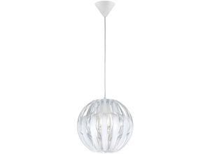 4059157201613 - Etc-shop - Pendelleuchte Pendellampe Hängeleuchte Esstischlampe Wohnzimmer Höheverstellbar transparent weiß 1x E27 Fassung DxH 30x150cm