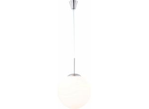 4059157203587 - Etc-shop - Kugelleuchte Pendellampe Pendelleuchte Hängeleuchte Esstischlampe Wohnzimmer Metall Glas satiniert opal nickel 1x E27 Fassung DxH