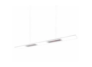 4059157204256 - Etc-shop - Pendelleuchte Hängelampe Pendellampe Hängeleuchte 2 flammig Metall Glas silber klar 2x led 2x 10 Watt 1600 Lumen warmweiß HxL 130x100 cm