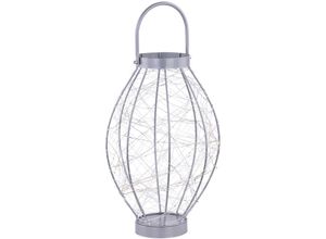 4059157206571 - Etc-shop - Tischleuchte Außenleuchte Gartenlampe Tischlampe Balkon Dekolampe Metall silber IP44 5m Kabel 170x led 170x 006 Watt warmweiß DxH