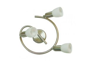 4059157215757 - Etc-shop - Decken Lampe Leuchte Metall Nickel Matt Weiß Spots Beweglich Wohn Schlaf Zimmer