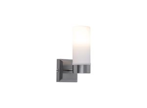4059157216730 - Wandleuchte Glas IP44 Badezimmerleuchte Opalglas Wandlampe Badezimmer Metall nickel-matt 1x E14 Fassung HxT 185x115 cm 4059157216730 - Wandleuchte Glas IP44 Badezimmerleuchte Opalglas Wandlampe Badezimmer Metall nickel-matt 1x E14 Fassung HxT 185x115 cm