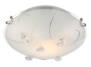 4059157218055 - Etc-shop - Design Decken Leuchte Glas Muster Lampe Kristalle klar Beleuchtung