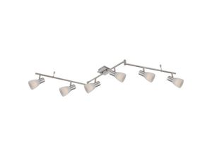 4059157219014 - Etc-shop - led Decken Lampe Schlaf Wohn Zimmer Leuchte Nickel Matt Glas Spots Beweglich