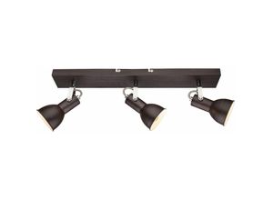 4059157223837 - Etc-shop - Decken Lampe Leuchte Metall Braun Gold Spots Beweglich Wohn Ess Schlaf Zimmer