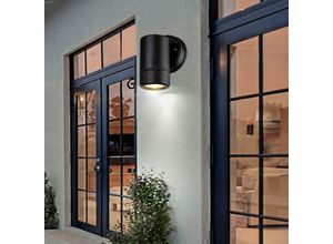 4059157225800 - Etc-shop - Design Außen Bereich Wand Leuchte Down Strahler schwarz Terrassen IP44 Lampe