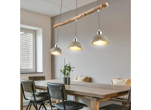 4059157228139 - Etc-shop - Hänge Lampe Wohn Ess Zimmer Beton Strahler Holz Pendel Decken Lampe