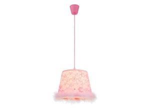 4059157228191 - Etc-shop - Pendel Lampe Spiel Kinder Zimmer Decken Textil Schirm Mädchen Hänge Leuchte pink