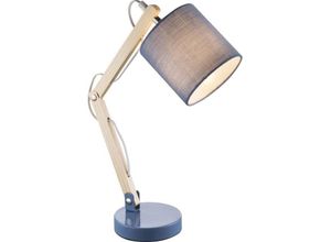 4059157228368 - Etc-shop - Tisch Leuchte Holz Gelenk Wohn Zimmer Beleuchtung Lese Beistell Lampe blau