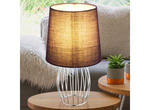 4059157229624 - Etc-shop - Schreib Tisch Leuchte Ess Zimmer Gitter purple Lese Lampe chrom