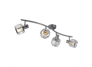 4059157232037 - Etc-shop - Chrom Decken Lampe Kristall Strahler schwenkbar Wohn Zimmer Glas Spot Leuchte